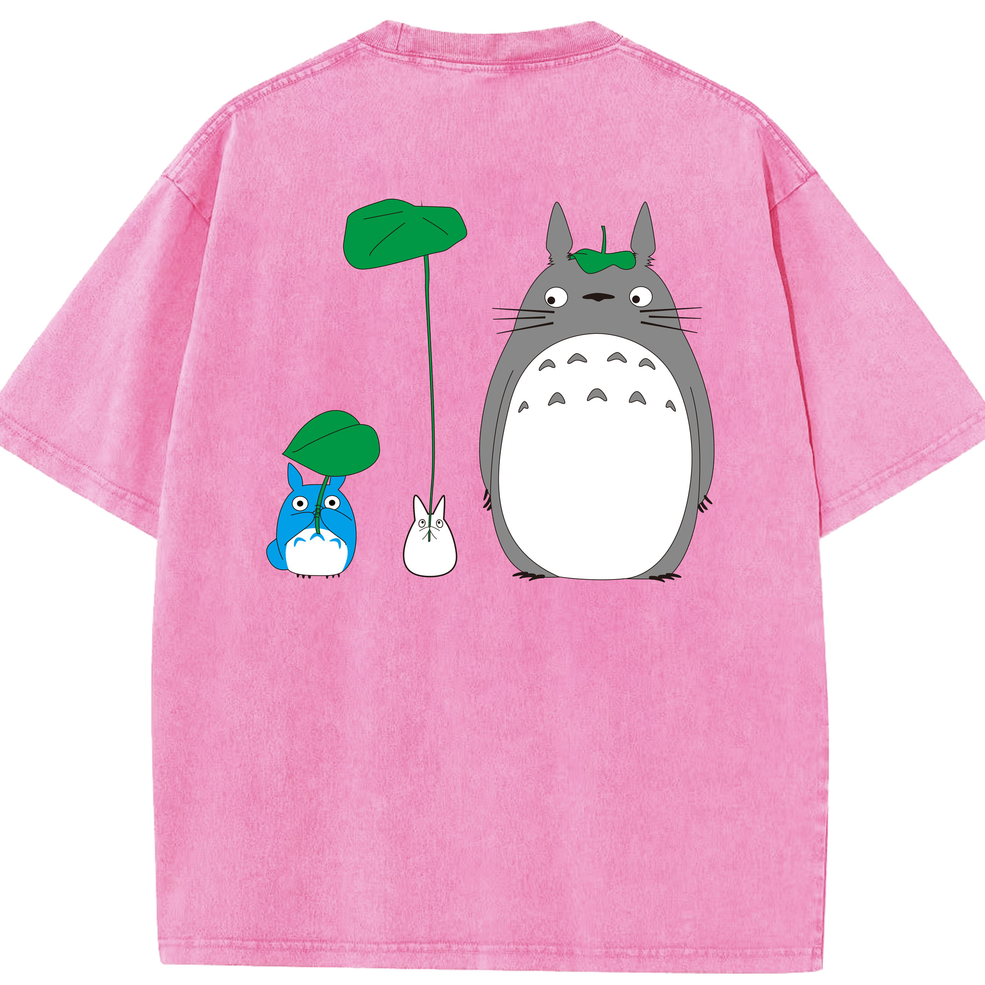 （画像用） となりのトトロ 草壁メイ 草壁サツキ My Neighbor Totoro Satsuki Kusakabe Mei Kusakabe 綿100% ヴィンテージ風 半袖Tシャツ（背面プリント）
